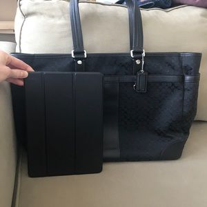Never used! Beautiful Coach Shoulder Tote in Black